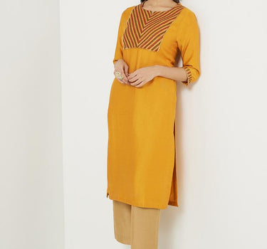 Dressy Embroidered Polyester Round Neck Women's Festive Wear Kurta