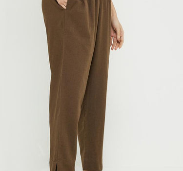 Trendy Solid Regular Fit Cotton Women's Fusion Wear Pant