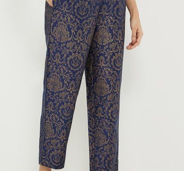 Trendy Printed Regular Fit Polyester Women's Fusion Wear Pant