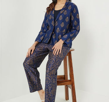 Trendy Printed Regular Fit Polyester Women's Fusion Wear Pant