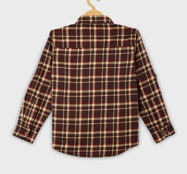 Adventure Checks Cotton Collared Boys Shirt