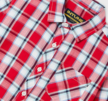 Adventure Checks Cotton Collared Boys Shirt