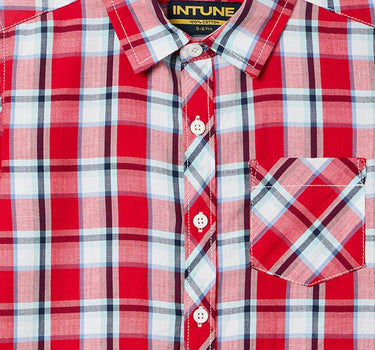 Adventure Checks Cotton Collared Boys Shirt