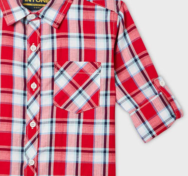 Adventure Checks Cotton Collared Boys Shirt