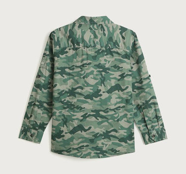 Adventure Camouflage Cotton Collared Boys Shirt