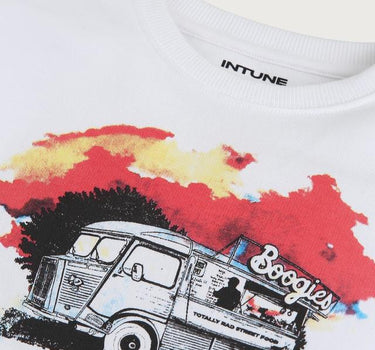 Car Graphic Print Cotton Round Neck Boys Sweatshirt