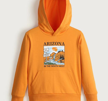 Adventure Graphic Print Cotton Hooded Boys Sweatshirt