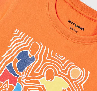 Game Graphic Print Cotton Round Neck Boys T-Shirt