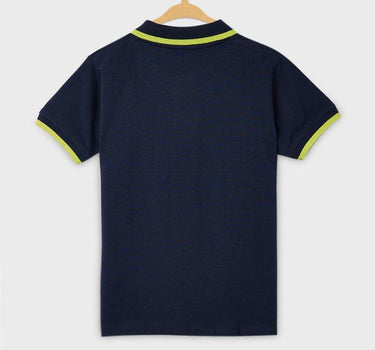 Adventure Color BlockCotton Polo Neck Boys T-Shirt