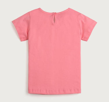 Printed Cotton Round Neck Girls T-Shirt