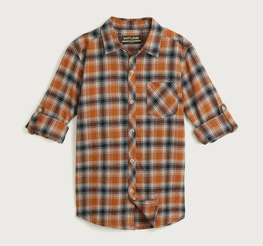 Adventure Checks Cotton Collared Boys Shirt