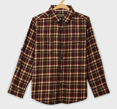 Adventure Checks Cotton Collared Boys Shirt