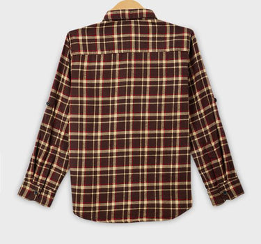 Adventure Checks Cotton Collared Boys Shirt