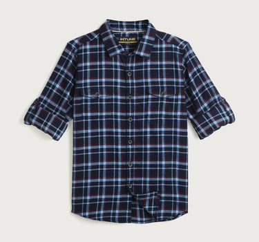 Adventure Checks Cotton Collared Boys Shirt