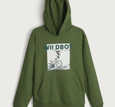 Adventure Printed Cotton Hooded Boys Sweatshirt