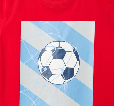 Game Graphic Print Cotton Round Neck Boys T-Shirt