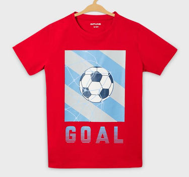 Game Graphic Print Cotton Round Neck Boys T-Shirt