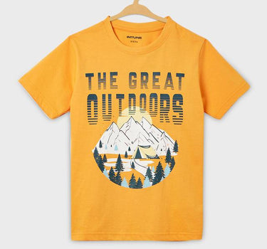 Adventure Graphic Print Cotton Round Neck Boys T-Shirt