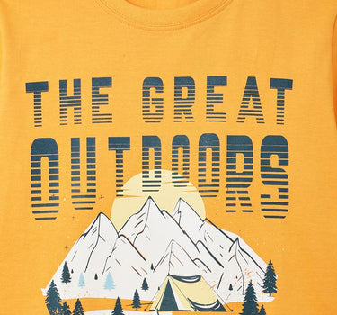 Adventure Graphic Print Cotton Round Neck Boys T-Shirt