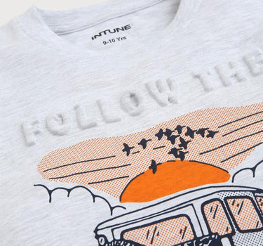 Adventure Graphic Print Cotton Round Neck Boys T-Shirt