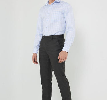 Solid Blended Slim Fit Men's Formal Trouser