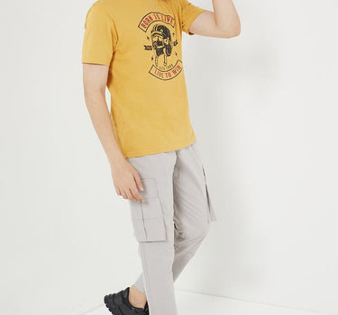 Printed Cotton Round Neck Men's T-Shirt