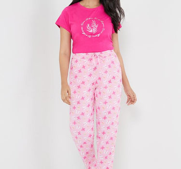 Printed Rayon Regular Fit Women's Pyjamas