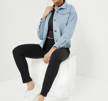 Solid Corduroy Regular Fit Women's Jacket