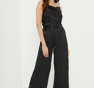 Solid Satin Regular Fit Women's Pants