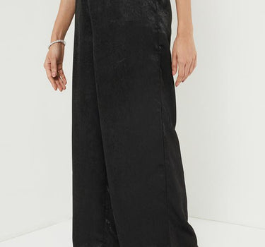 Solid Satin Regular Fit Women's Pants