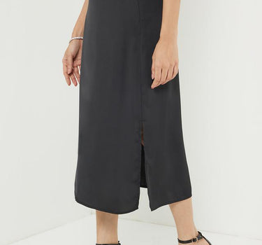 Solid Satin Regular Fit Women's Skirt