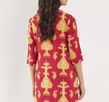 Printed Rayon Regular Fit Women's Long Kurta