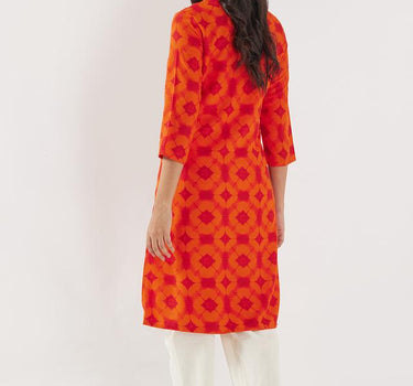 Printed Rayon Regular Fit Women's Long Kurta