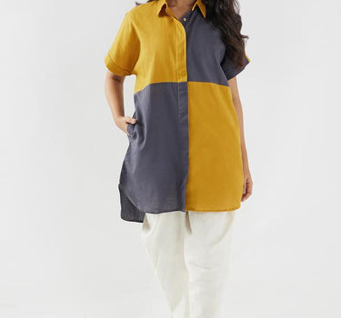 Solid Blended Fabric Regular Fit Women's Long Kurta