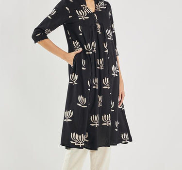 Printed Rayon Regular Fit Women's Long Kurta