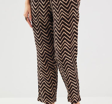 Printed Regular Fit Rayon Women's Fusion Wear Pants