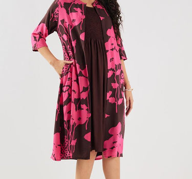 Printed Rayon Round Neck Women's Dress