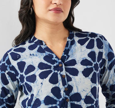 Printed Rayon Regular Fit Women's Short Kurta