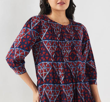 Printed Rayon Regular Fit Women's Short Kurta