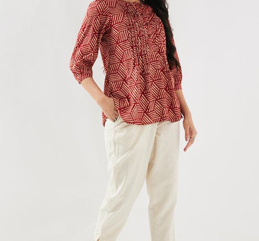 Printed Rayon Regular Fit Women's Short Kurta