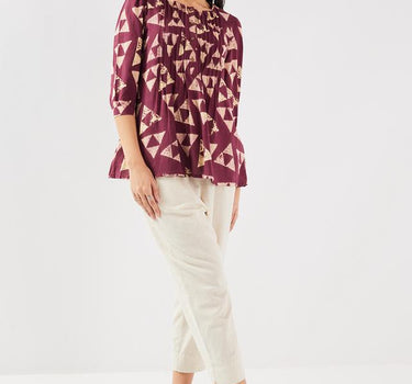 Printed Rayon Regular Fit Women's Short Kurta