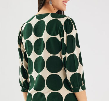 Printed Rayon Regular Fit Women's Short Kurta
