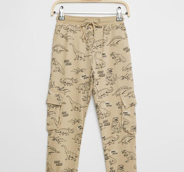 Printed Cotton Regular Fit Infant Boys Joggers