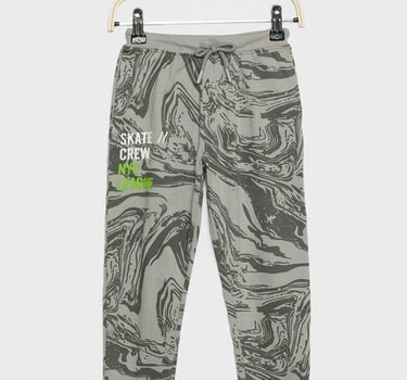 Printed Cotton Regular Fit Infant Boys Joggers