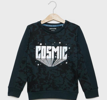 Printed Cotton Regular Fit Infant Boys Sweatshirt