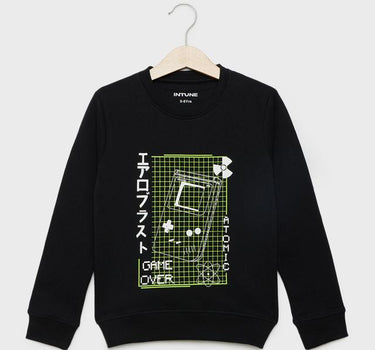 Printed Cotton Crew Neck Boys Sweatshirt