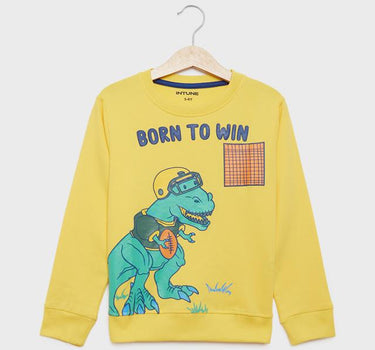 Printed Cotton Regular Fit Infant Boys Sweatshirt