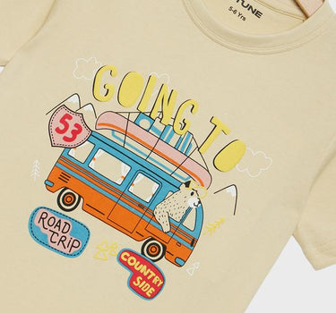 Printed Cotton Regular Fit Infant Boys T-Shirt