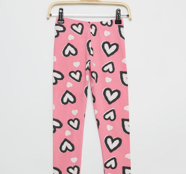 Printed Blended Fabric Skinny Fit Infant Girls Leggings