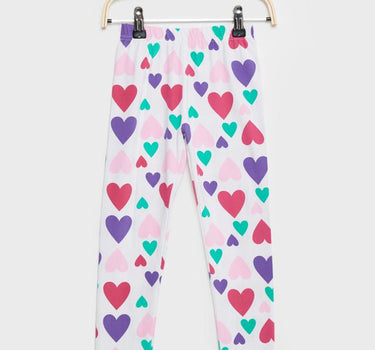 Printed Blended Fabric Skinny Fit Girls Leggings